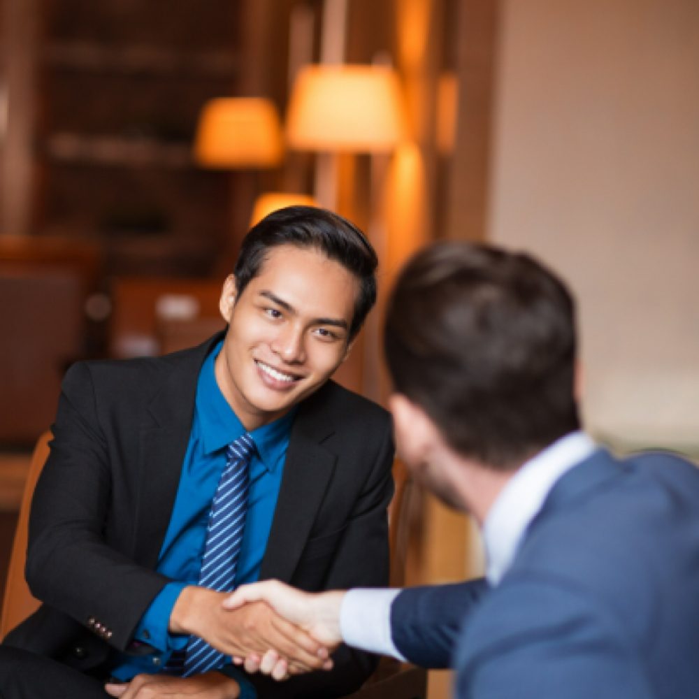 Business men shaking hands