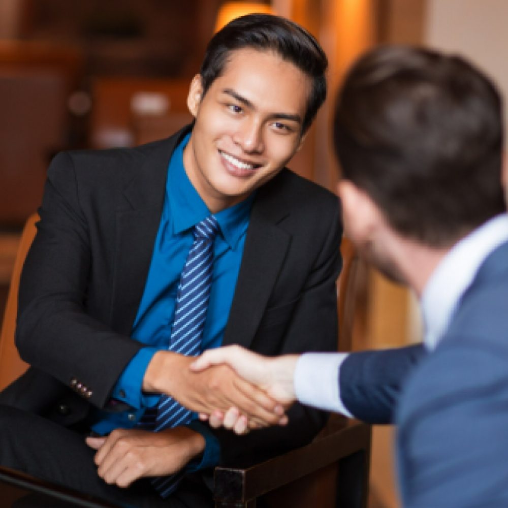 Business men shaking hands